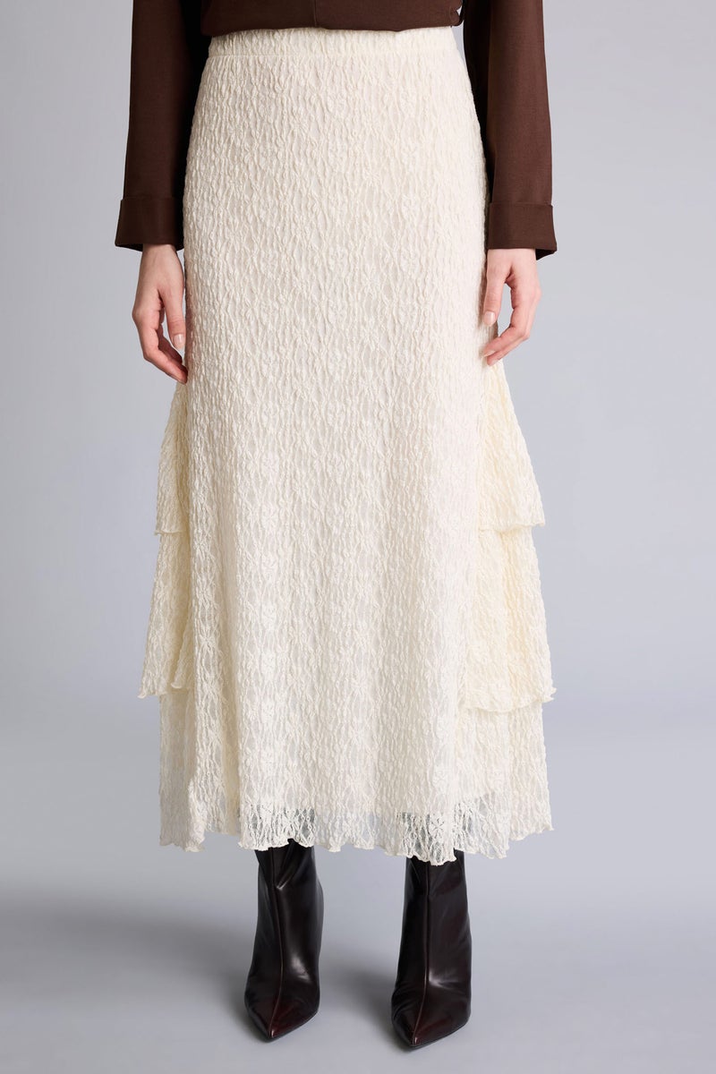 ديفاكتو جيبة تريكو ميدي دانتيل بقصة A - Image 3